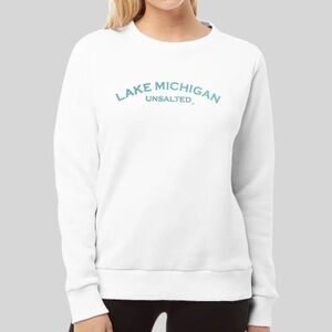 Lake Michigan Unsalted White Sweatshirt
